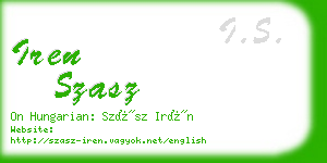 iren szasz business card